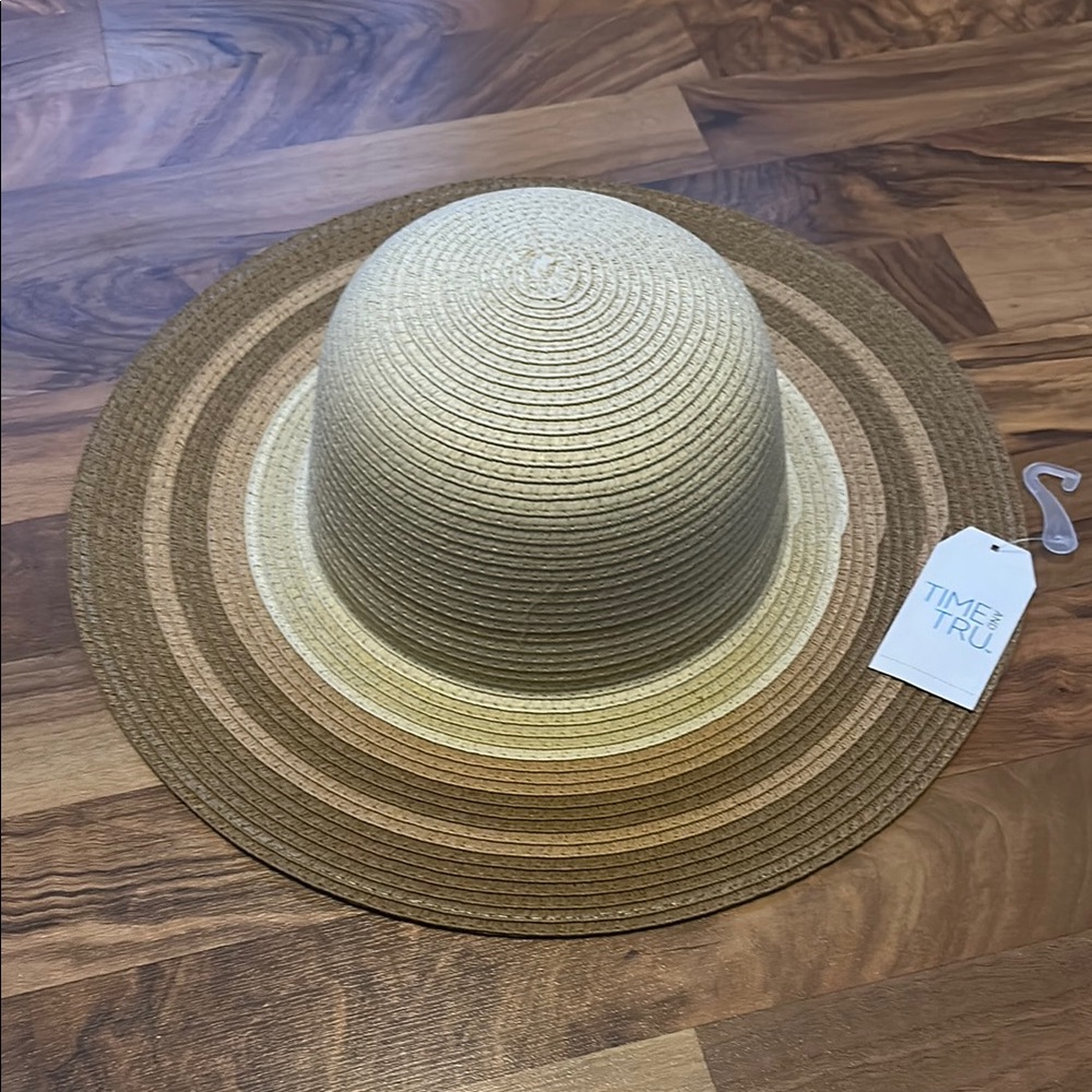 Striped Wide Brim Sun Hat